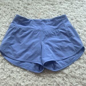 Light purple size 6 speed up low rise lined lululemon shorts.